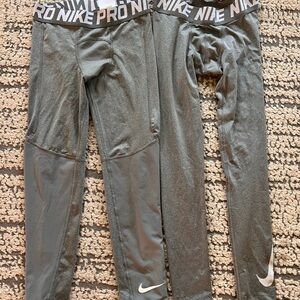 Nike Kids Charcoal Leggings 2 pair